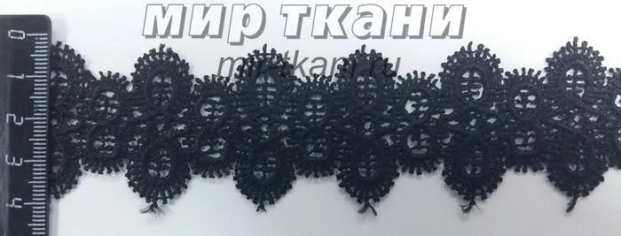 Кружево вязаное №СНС15387 4,0cм.черное